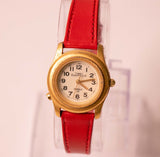 Antiguo Timex Essentials indiglo 30m reloj para mujeres rojo reloj Correa