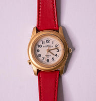 كلاسيكي Timex الأساسيات Indiglo 30M Watch for Women Red Watch STRAP