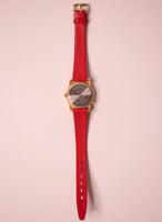 Antiguo Timex Essentials indiglo 30m reloj para mujeres rojo reloj Correa