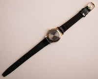 Quartz diamant vintage montre | Vintage de cadran noir montre Pour dames
