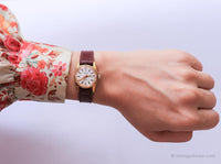 Bêta-rubis plaqué or automatique montre | Mesdames Swiss Made montre