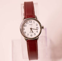 Timex نساء الساعات الإنديجلو للمعصمين الصغيرة حزام أحمر داكن
