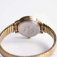 Acero inoxidable vintage Timex Indiglo reloj | Damas de tono de oro reloj