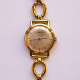 Vintage 20 Mikrometer vergoldet Dugena Uhr für Frauen | Winziges Handgelenk