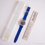 1993 Swatch GK155 Blechspielzeug Uhr | Kasten- und Papiere Skelett -Zifferblatt Swatch
