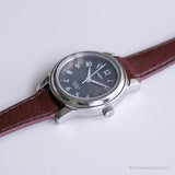 Jahrgang Timex Büro Uhr für sie | Schwarzes Zifferblatt Armbanduhr