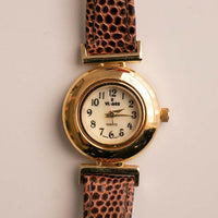 Visaje vintage de tono de oro reloj | Cuarzo vintage reloj para mujeres