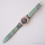 2005 Swatch GE160 WOMAN IN BLUE Watch | Vintage Floral Swatch Watch