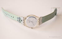 2005 Swatch GE160 Mujer en azul reloj | Floral vintage Swatch reloj