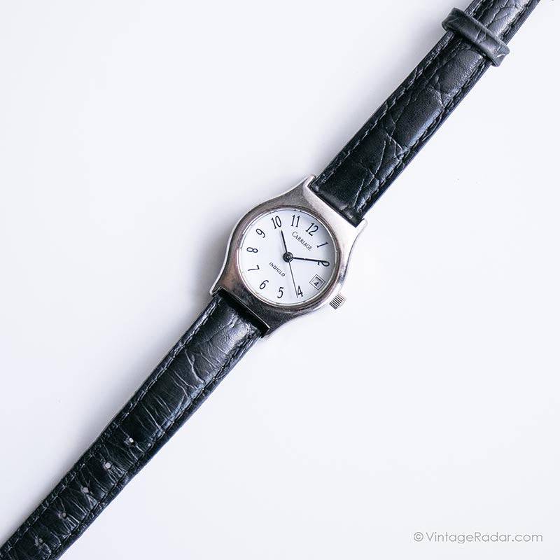 Vintage Elegant Carriage by Timex Watch | Silver-tone 