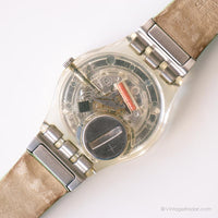 2005 Swatch Ge160 femme en bleu montre | Floral vintage Swatch montre