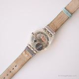 2005 Swatch GE160 Mujer en azul reloj | Floral vintage Swatch reloj