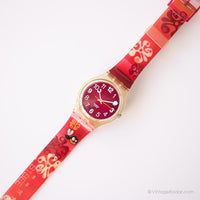 2003 Swatch GE100 BUZZIN AROUND Watch | Vintage Red Swatch Gent