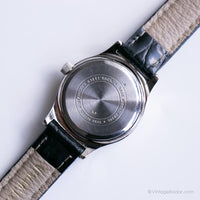 Carruaje elegante vintage por Timex reloj | Reloj de pulsera de tono plateado
