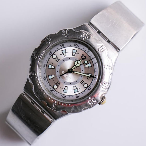 1994 Sealights راحة yds100c swatch السخرية Scuba Watch Vintage