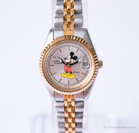 Deux tons Lorus V827 1164 R2 Mickey Mouse montre pour femme