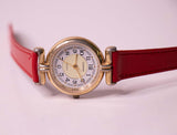 Cuarzo de carro de tono de oro elegante reloj para mujeres vintage