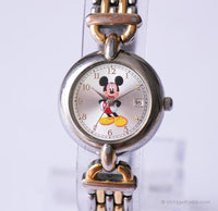Dos tonos Seiko Mickey Mouse Disney reloj para mujeres raras