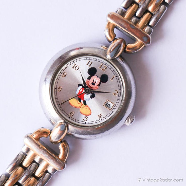 Two Tone Seiko Mickey Mouse Disney Watch for Women Rare 