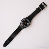 2003 Swatch GB750 Domingo rojo reloj | Día y fecha de negro vintage Swatch