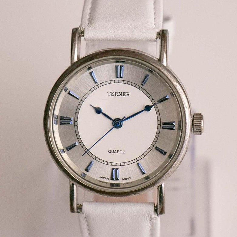 Vintage Terner Quartz Watch for Men | Large Silver-tone Watch for Him ...