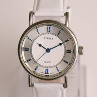 Vintage Terner Quarz Uhr für Männer | Großer Silberton Uhr für ihn