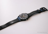 2003 Swatch GB750 Red Sunday montre | Jour et date du noir vintage Swatch