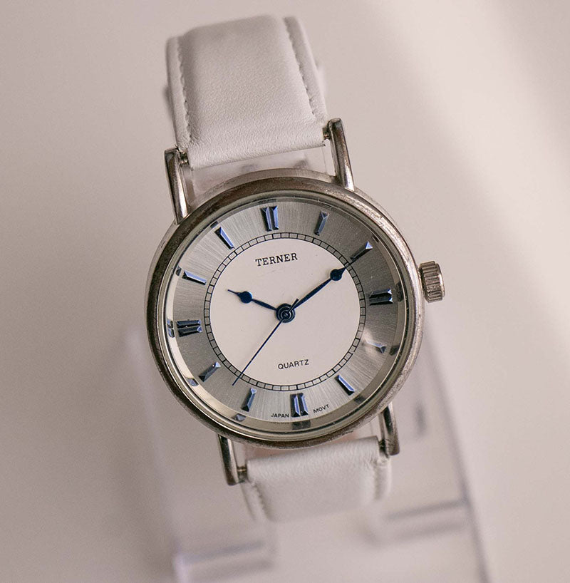 Vintage Terner Quartz Watch for Men | Large Silver-tone Watch for Him ...