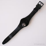 2003 Swatch GB750 RED SUNDAY Watch | Vintage Black Day and Date Swatch