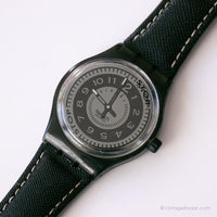 1993 Swatch SSM101 Black Deco montre | Ancien Swatch Chronomètre