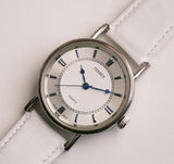 Cuarzo vintage reloj para hombres | Tono de plata grande reloj para él