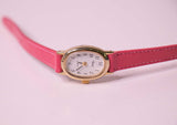 Diminuto Timex reloj para mujeres con cuero rosa reloj Correa