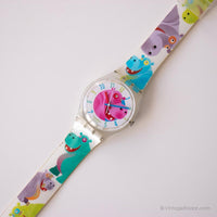 2005 Swatch GE154 Dschungelfreund Uhr | Vintage farbenfroh Swatch Mann