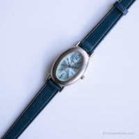 Antike Wagen von Timex Uhr für sie | Blaue Damen Uhr