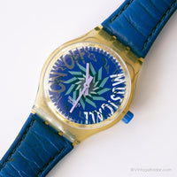 Vintage 1993 Swatch Tono SLK100 en azul reloj | Swatch Musical reloj