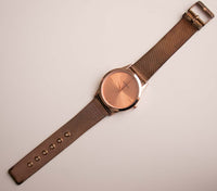 Vintage Roségold Quarz Uhr | Große Armbanduhr für Frauen
