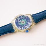 1993 Swatch Slk100 Tone en bleu montre | Bleu vintage Swatch Musical