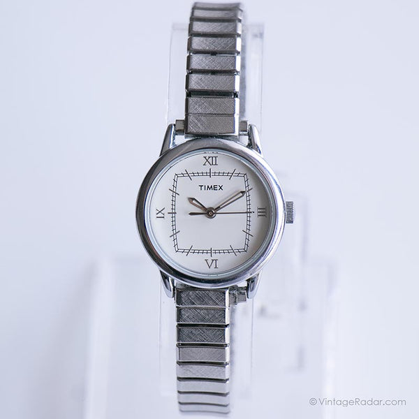 Vintage élégant Timex montre Pour les dames | Montre-bracelet en acier inoxydable