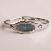 Vintage Silver-Tone Fossil Women's Watch | Blue-Dial Fossil F2 Tiny Watch