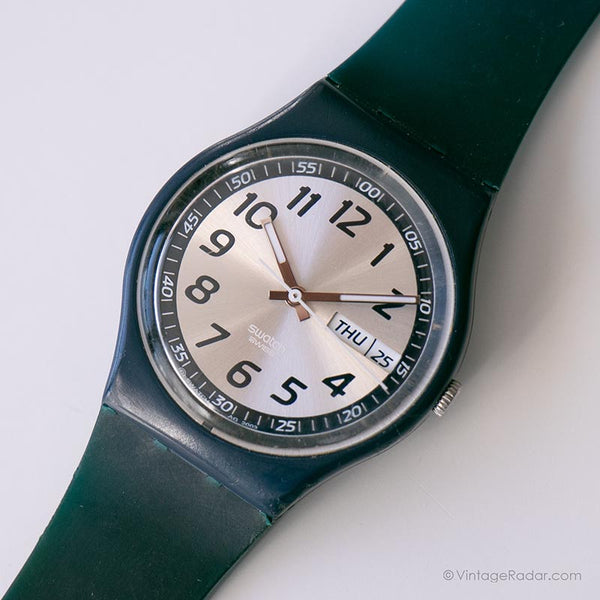 2004 Swatch GN716 Time in Blue Watch | يوم وتاريخ خمر Swatch