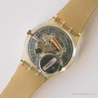 1996 Swatch Gk216 paillettes montre | Tone d'or vintage Swatch Gant