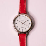 Carruaje de tonos plateados vintage por Timex reloj para mujeres