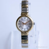 Vintage zweifarbig Timex Uhr für sie | Elegante Damen Armbanduhr