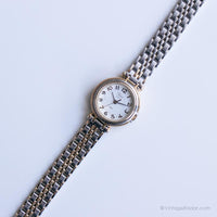 Damas de dos tonos vintage reloj por Timex | Vestir reloj para ella