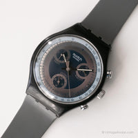 1991 Swatch SCN102 Silver Star reloj | Vintage elegante Swatch Chrono