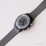 1991 Swatch SCN102 Silver Star montre | Élégant vintage Swatch Chrono