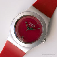 2003 Swatch YLS4009 Tile Fuchsia Watch | خمر أحمر Swatch مفارقة