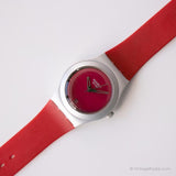 2003 Swatch Fucsia de azulejos YLS4009 reloj | Rojo vintage Swatch Ironía