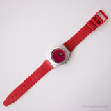 2003 Swatch YLS4009 TILE FUCHSIA Watch | Vintage Red Swatch Irony