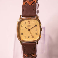 Vintage Gold Timex Q Quarz Uhr | Timex M -Zelle Uhr